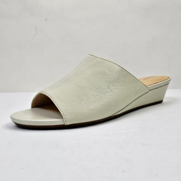 Clarks Shoes - Clark White Mena Rose Mule Sandals